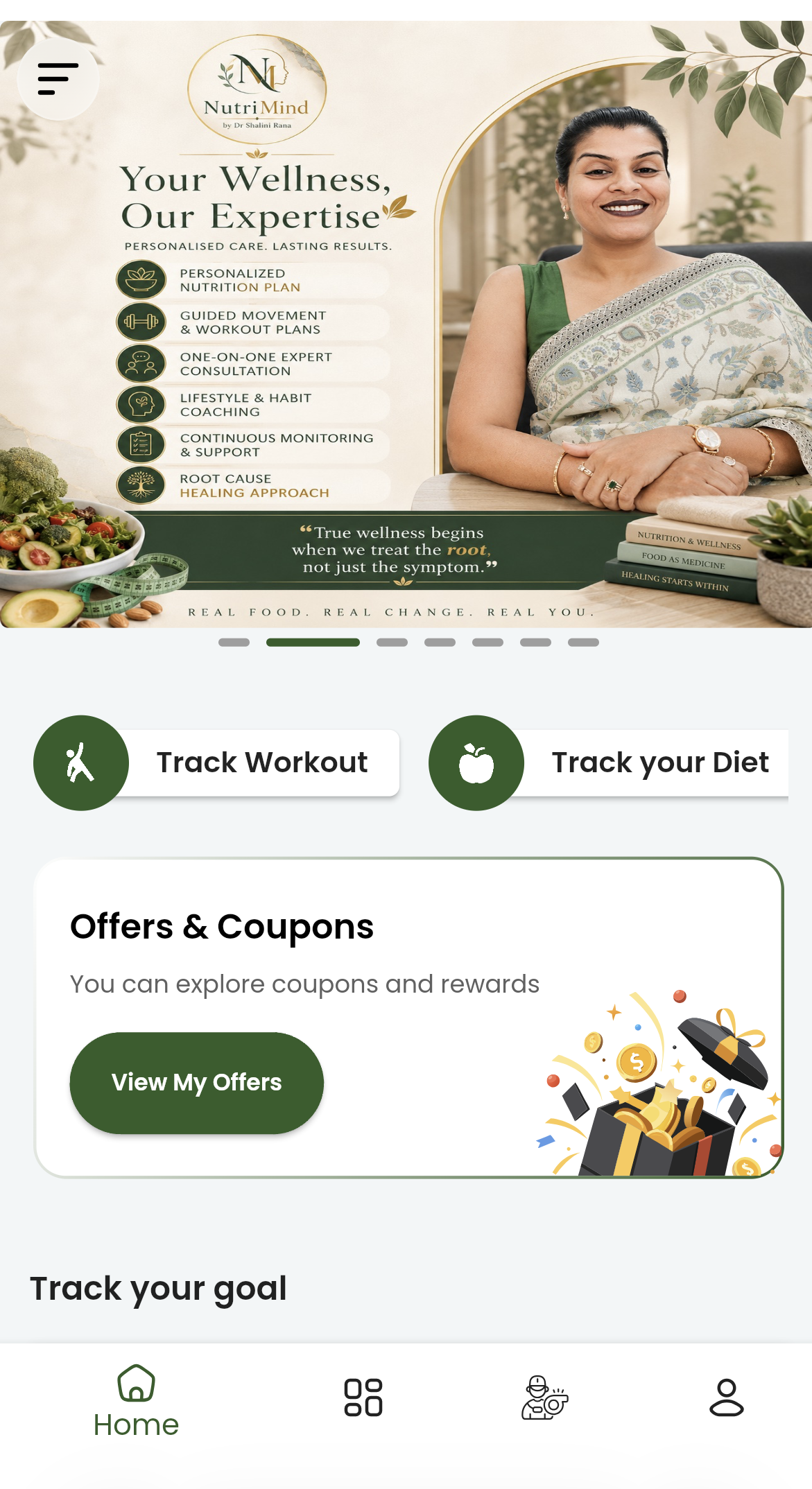 NutriMind Wellness and 3-in-1 Protocol App Screen